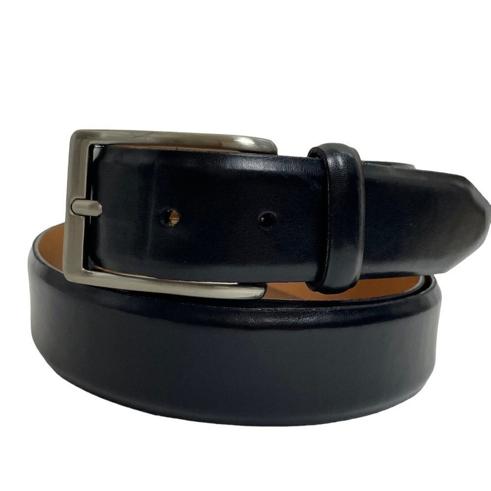 Martin Dingman Black Milled Finish Imported Leather Lining Men's Size 42‎ Belt